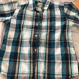 Boys button down plaid shirt